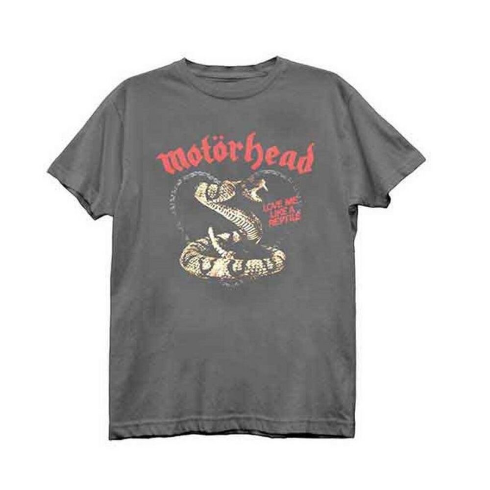 Motorhead Unisex Adult Love Me Like A Reptile T-Shirt / Charcoal Grey